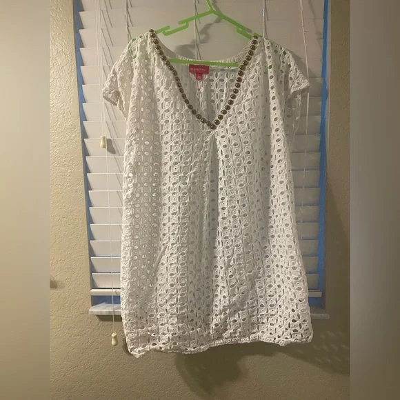 🔹Excellent Condition 🔹Lilly Pulitzer White Swim Suit Cover Up🔹 - Picture 1 of 2